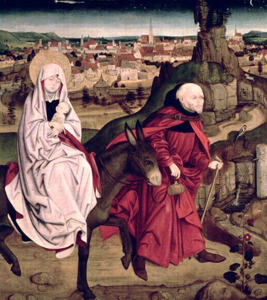 Master of the Schotten Altarpiece The Flight into Egypt, from the Schotten Altarpiece Spain oil painting art